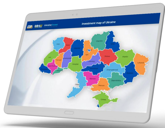 Investment Opportunities Map of Ukraine