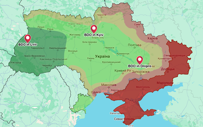  Мапа зон інвестиційного ризику 